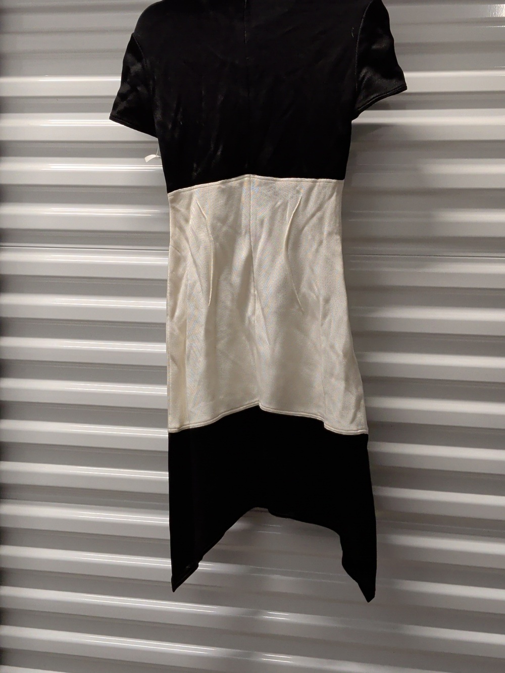 Ralph Rucci Black and White Colorblock Mini Dress - Picture 4 of 7